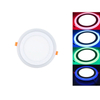 Встраиваемый круглый двойной цветной светодиодный светильник панели 3+3 Вт 6+3 Вт 12+4 Вт 18+6 Вт