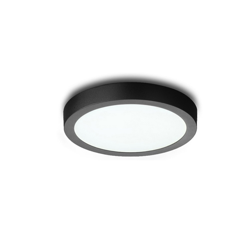 Высококачественный потолочный светильник черного цвета с круглой светодиодной панелью