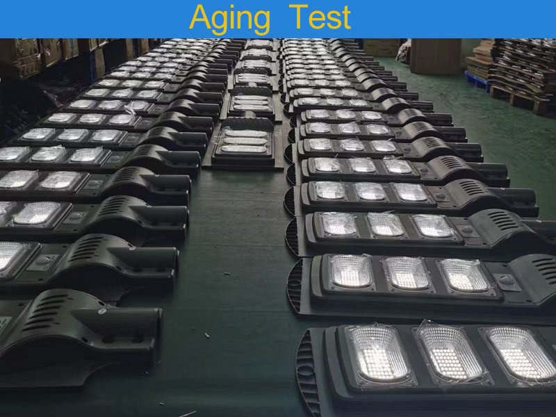 Солнечное интегрированное уличное освещение, испытание на старение