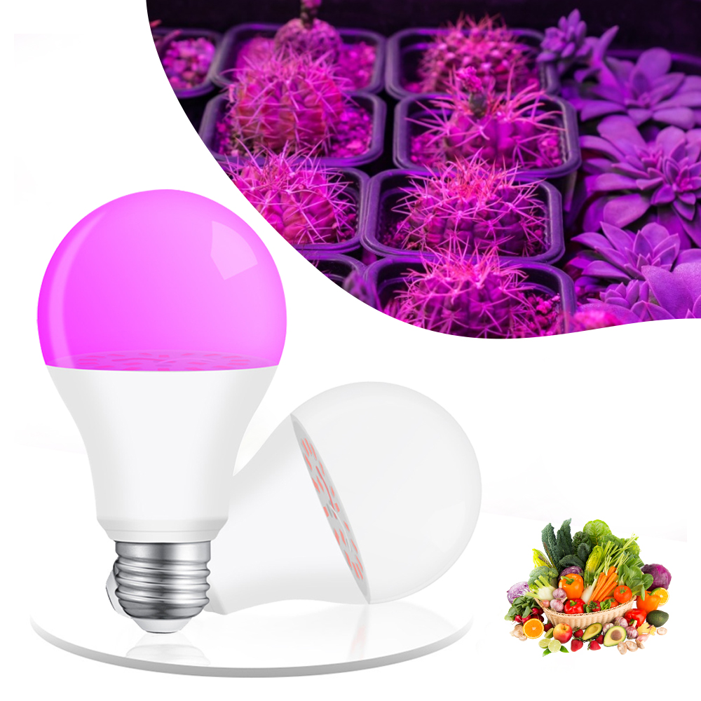 Лампа для выращивания растений в помещении, овощи, фрукты, светодиодная лампа для выращивания растений E27, полный спектр